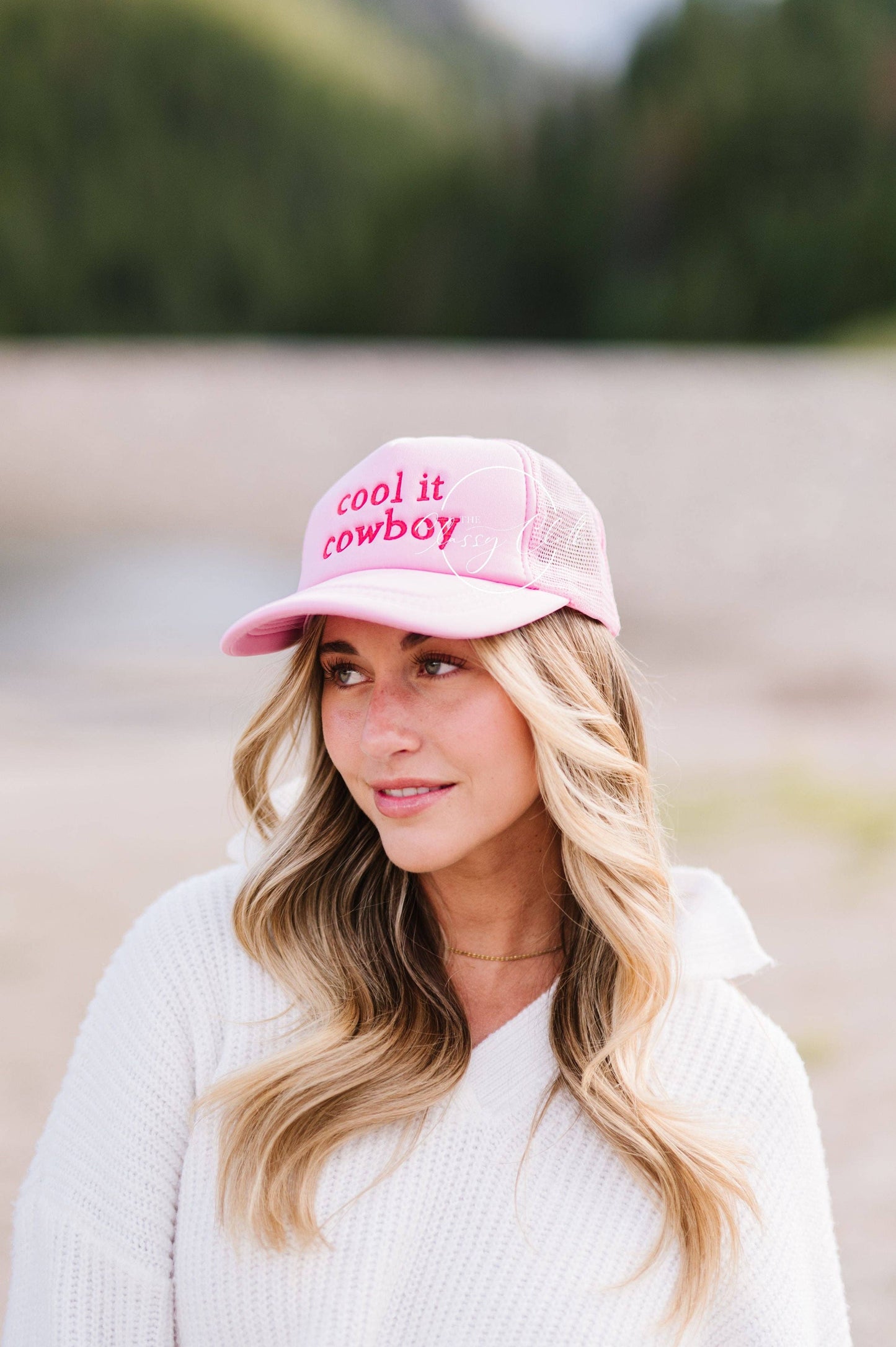 Embroidered "Cool it Cowboy" Trucker Hat