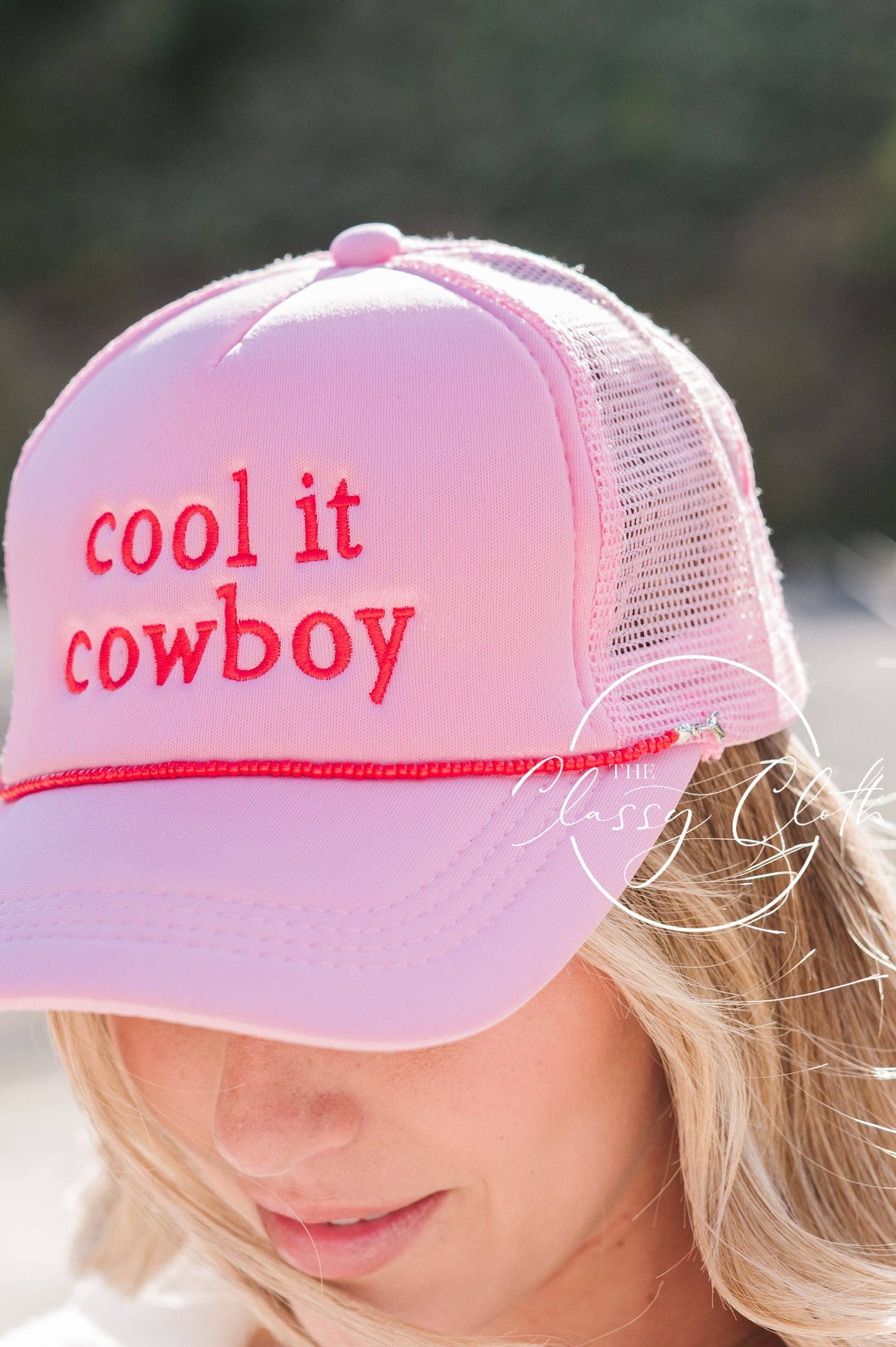 Embroidered "Cool it Cowboy" Trucker Hat